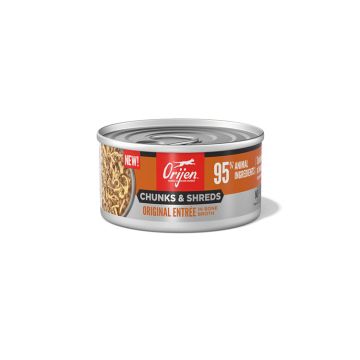 ORIJEN Chunks & Shreds Wet Cat Food, Original Entrée, 3 oz. Can