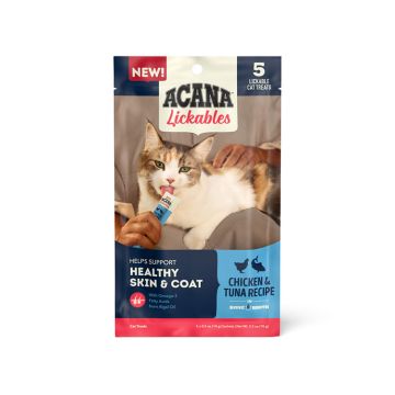 ACANA Lickables Cat Treats Chicken & Tuna Recipe, .5oz Tubes
