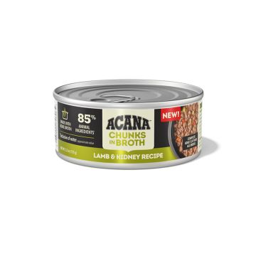 ACANA Chunks in Broth Wet Cat Food Lamb & Kidney Recipe, 5.5 oz. Can