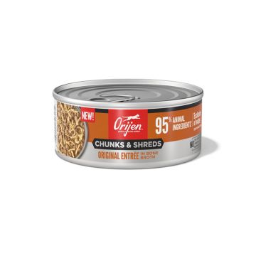 ORIJEN Chunks & Shreds Wet Cat Food, Original Entrée, 5.5 oz. Can