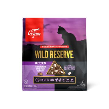 ORIJEN Wild Reserve Kitten Free-run Chicken & Wild-Caught Fish Recipe, 3.5lb Bag