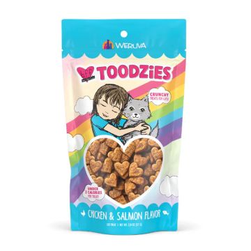 Weruva TOODZIES Crunchy Cat Treats Chicken & Salmon Flavor 2 oz