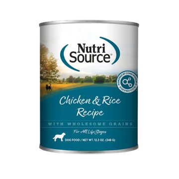 NutriSource® Chicken & Rice Recipe Wet Dog Food, 12.3 oz can