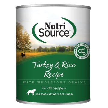 NutriSource® Turkey & Rice Recipe Wet Dog Food, 12.3 oz can