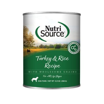 NutriSource® Turkey & Rice Recipe Wet Dog Food, 12.3 oz can