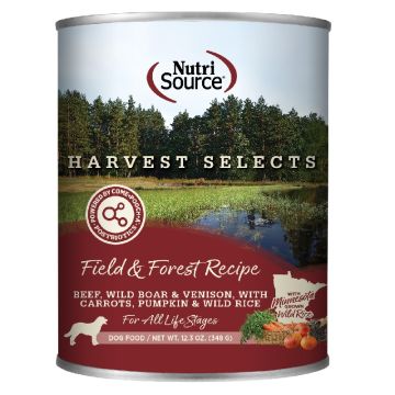 NutriSource® Harvest Selects Field & Forest Recipe Wet Dog Food, 12.3 oz can 