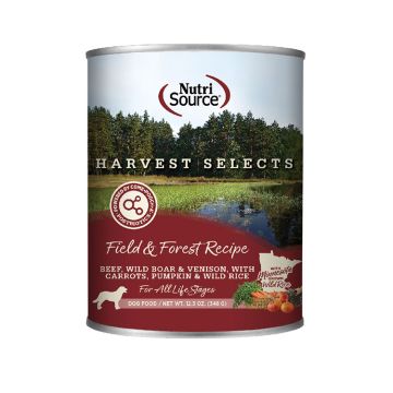 NutriSource® Harvest Selects Field & Forest Recipe Wet Dog Food, 12.3 oz can 