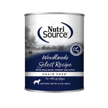 NutriSource® Woodlands Select Recipe Grain Free Wet Dog Food, 12.3 oz can