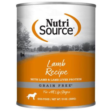 NutriSource® Lamb Recipe Grain Free Dog Food, 13oz can