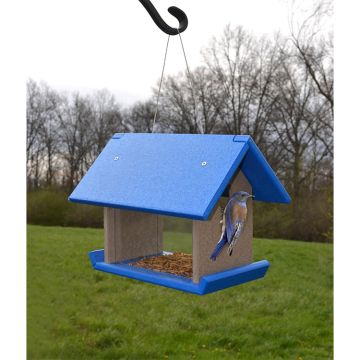 Songbird Essentials Mealworm Feeder Blue/Grey