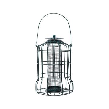 Backyard Essentials Songbird Metal Petite Caged Double Suet Bird Feeder