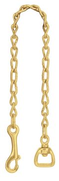 Weaver Leather Lead Chain with 1" Swivel, Brass Plated