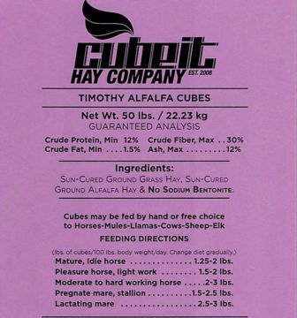 Cubeit Alfalfa Timothy Cube 50 lb bag