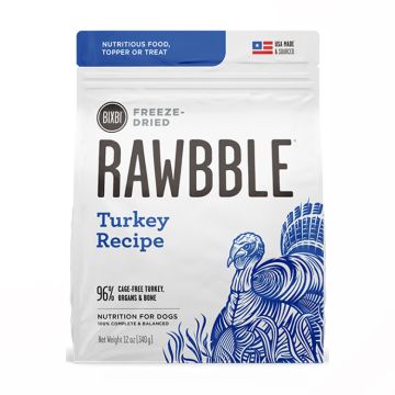 Bixbi - Rawbble Freeze-Dried Turkey Recipe Dog Food, 4.5 oz.