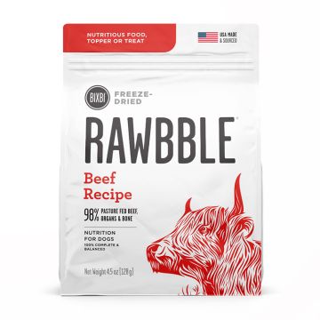 Bixbi Rawbble Freeze-Dried Beef Recipe Dog Food