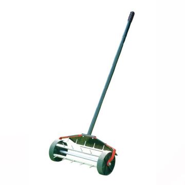 BOSMERE Steel Rolling Lawn Aerator 13 inch wide head