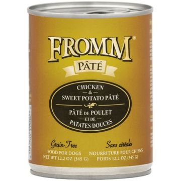 Fromm - Chicken & Sweet Potato Pâté Grain Free Dog Food- 12.2 oz. Can