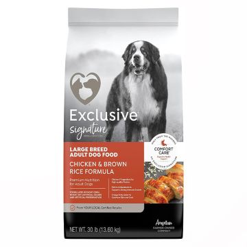 Exclusive Signature Large Breed Adult Dog Chicken & Brown Rice Formula Comfort Care Dog Food, 30 lbs.