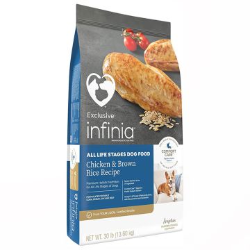 Exclusive Infinia - All Life Stages Dog Food Chicken and Brown Rice Recipe, 30 lbs.