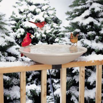 api® Heated Bird Bath with Deck Mount Hardware 20"