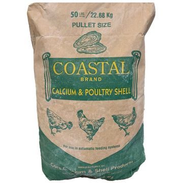 Coastal Brand Calcium & Poultry Shell Supplement 50 lb Bag