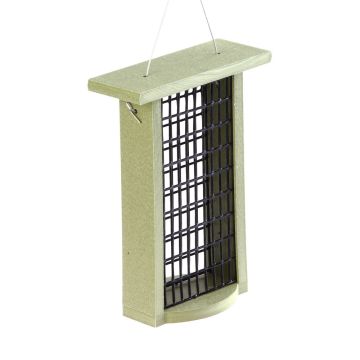 Birds Choice, Suet Feeder for Two Cakes in Green Recycled Plastic