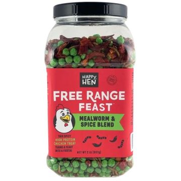 Happy Hen Free Range Feast, Mealworm and Spice Blend, 2 lbs.