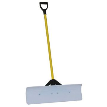 THE SNOWPLOW "The Original Snow Pusher" with D-Grip 30IN Poly-Blade 56IN Metal Handle