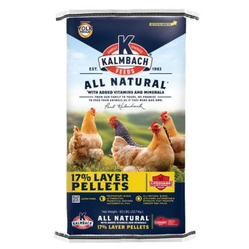 Kalmbach Feeds All Natural 17% Layer Pellets for Chickens