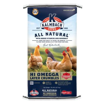 Kalmbach Feeds All Natural Hi Omegga 17% Layer Crumbles, 50 lbs.