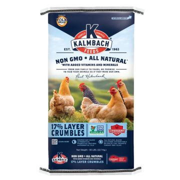 Kalmbach Feeds Non-GMO 17% Layer Crumbles for Chickens, 50 lbs.