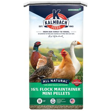 KALMBACH® Flock Maintainer® Poultry Feed Mini Pellets for Mixed Flocks 16% Protein 50 lb bag