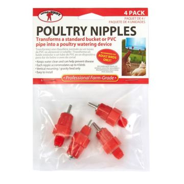 Little Giant Poultry Nipple, 4 Pack