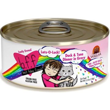 BFF - Lots-O-Luck! Duck & Tuna Dinner in Gravy Cat Food, 2.8 oz. Can