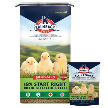 KALMBACH® Start Right® Chick Feed Crumbles (Medicated) 18%