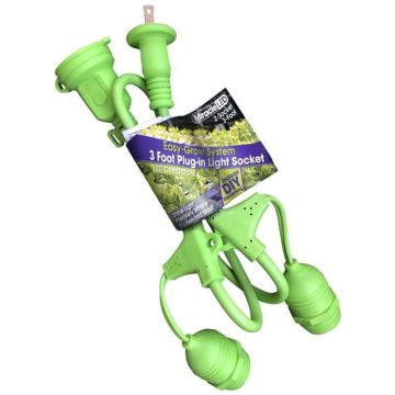 MiracleLED® Plug-in Light Socket Easy Grow System 3ft 2-Socket