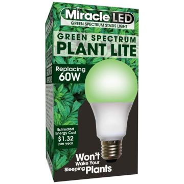 MiracleLED® Plant Lite Green Spectrum Stasis Light A19 Bulb