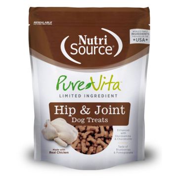 NutriSource® PureVita Chicken Hip & Joint Dog Treats Limited Ingredient, 6oz pack