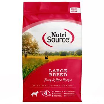 NutriSource®, Beef & Rice Recipe, Large Breed, Dry Dog Food, 26 lbs