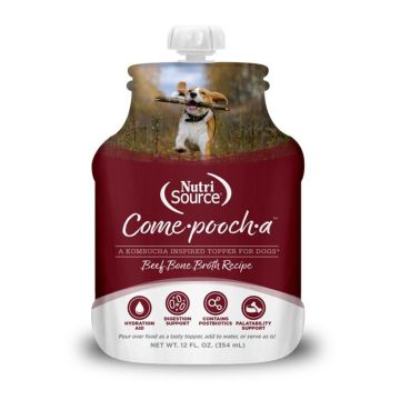 NutriSource® Beef Broth Come-Pooch-a, 12oz pack