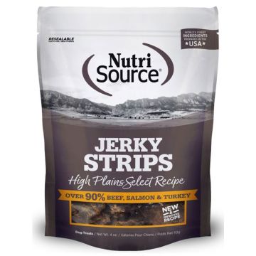 NutriSource® High Plains Select Jerky Dog Treats, 4oz pack