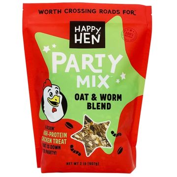 Happy Hen Party Mix, Oat & Mealworm Blend, 2 lbs.