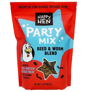 Happy Hen Party Mix, Seed & Mealworm, 2 lbs.