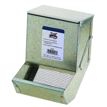 Pet Lodge Metal Small Animal Feeder with Lid