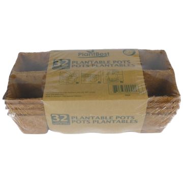 PlantBest™ Plantable Coconut Coir Pots 32 Cells