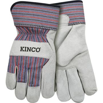 KINCO® Suede Leather Palm with Safety Cuff Gloves Striped