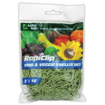 Luster Leaf RapiClip Vine & Veggie Trellis Netting, 5' x 10'