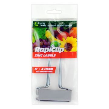 Luster Leaf RapiClip Zinc Plant Labels, 6", 4 Pack