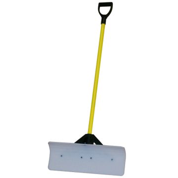 THE SNOWPLOW "The Original Snow Pusher" with D-Grip 24IN Poly-Blade 56IN Metal Handle