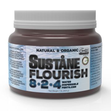 Suståne Flourish Water-Dispersible Fertilizer 8-2-4, 1lb jar